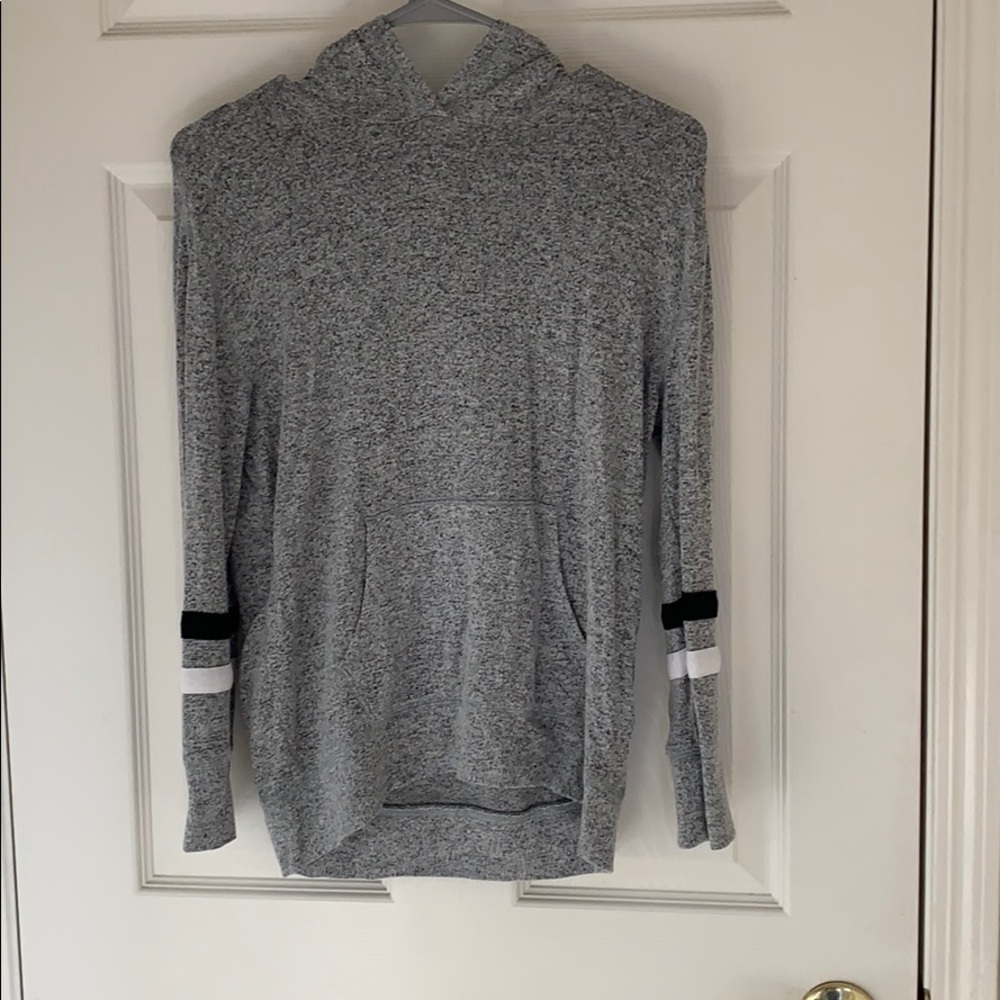 Grey/Black/White hooded sweater